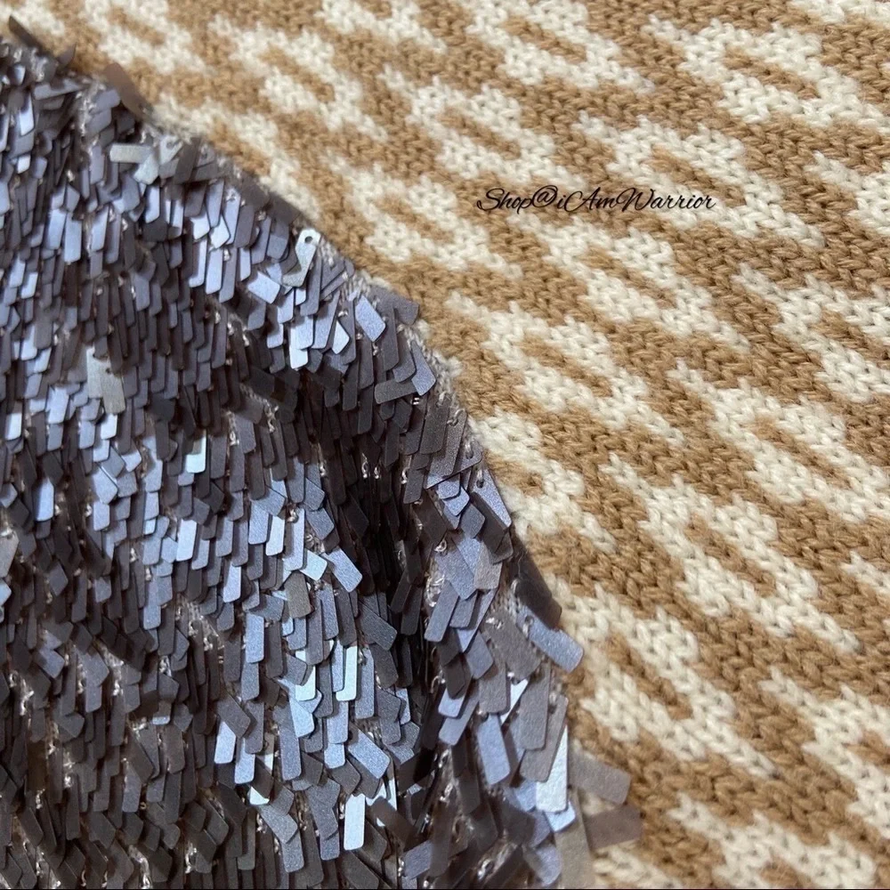 J.Crew Collection shimmer paillettes fair isle merino sweater *shop@iamwarrior